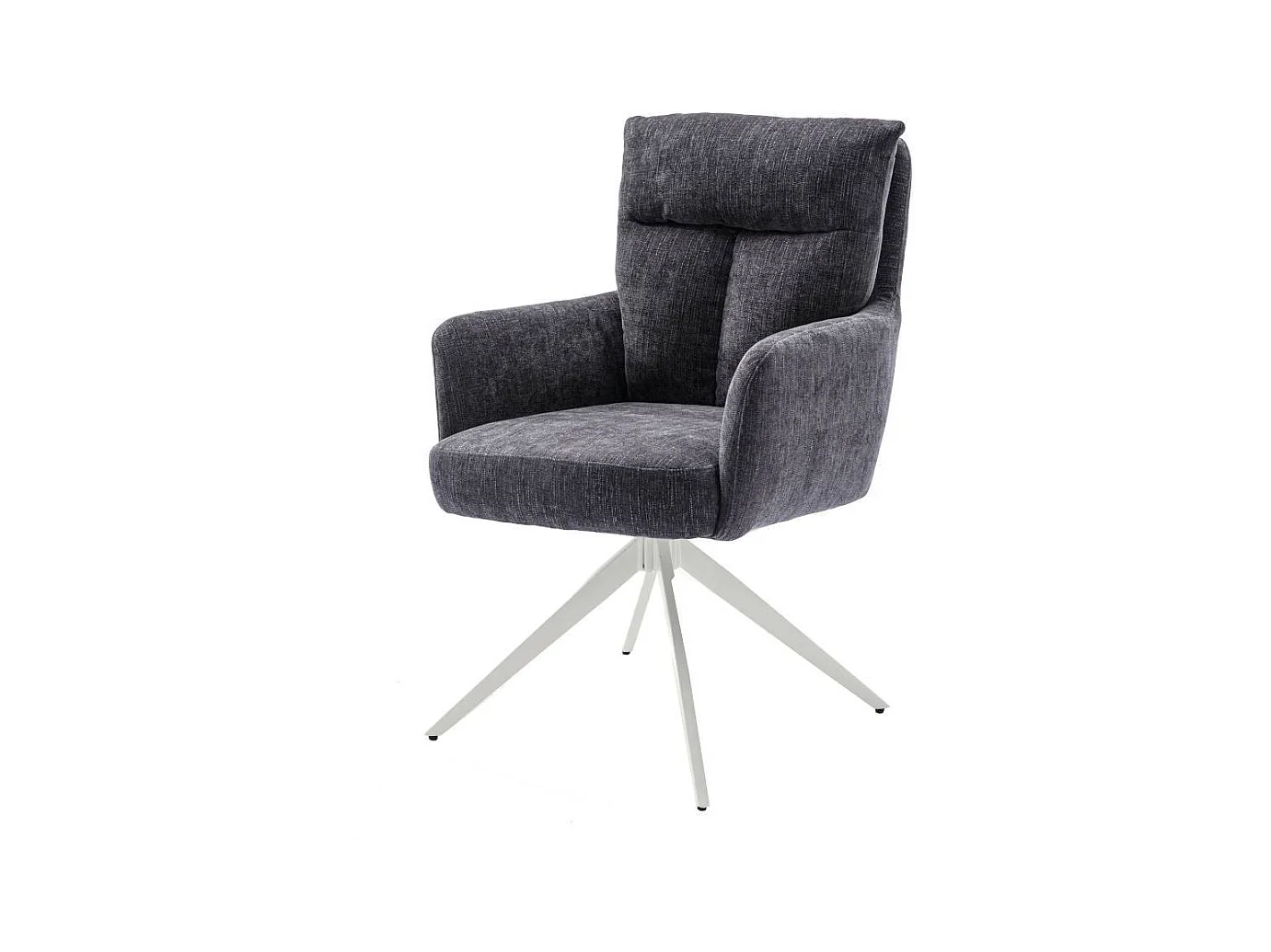 Armlehnstuhl Polsterstuhl aus Chenillegewebe mit gepolsterter Rückenlehne (2er Set)