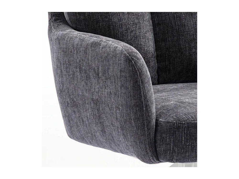 Armlehnstuhl Polsterstuhl aus Chenillegewebe mit gepolsterter Rückenlehne (2er Set)