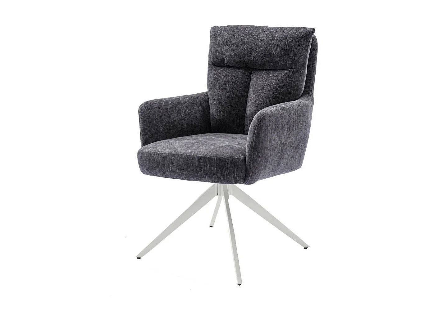 Armlehnstuhl Polsterstuhl aus Chenillegewebe mit gepolsterter Rückenlehne (2er Set)