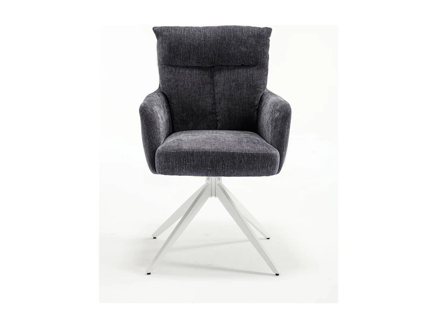 Armlehnstuhl Polsterstuhl aus Chenillegewebe mit gepolsterter Rückenlehne (2er Set)