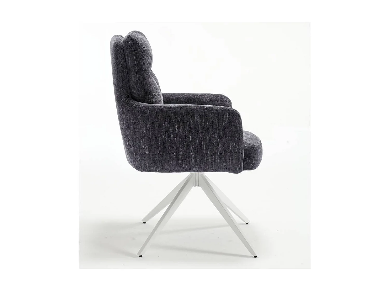 Armlehnstuhl Polsterstuhl aus Chenillegewebe mit gepolsterter Rückenlehne (2er Set)