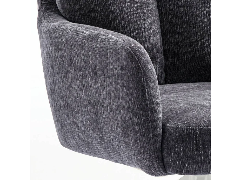 Armlehnstuhl Polsterstuhl aus Chenillegewebe mit gepolsterter Rückenlehne (2er Set)