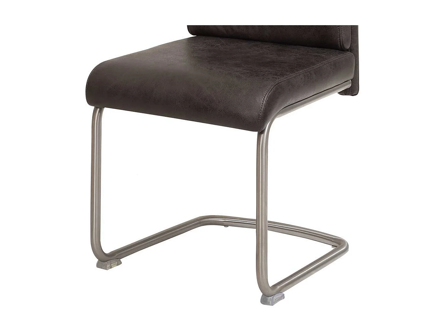 Freischwingerstuhl Set in Anthrazit Microfaser hoher Lehne (Set)