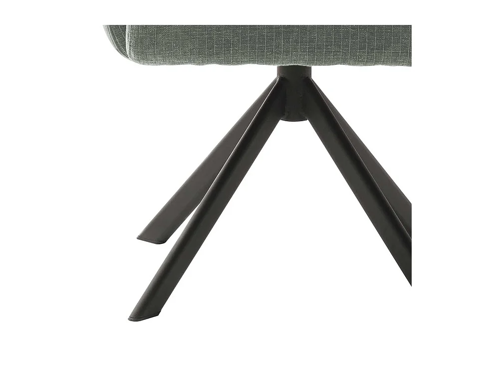 Esszimmerarmlehnstühle in Graugrün Gestell aus Metall (2er Set)