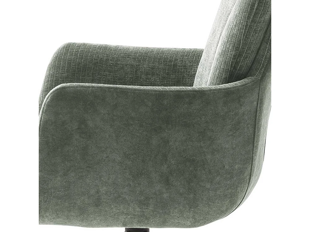 Esszimmerarmlehnstühle in Graugrün Gestell aus Metall (2er Set)