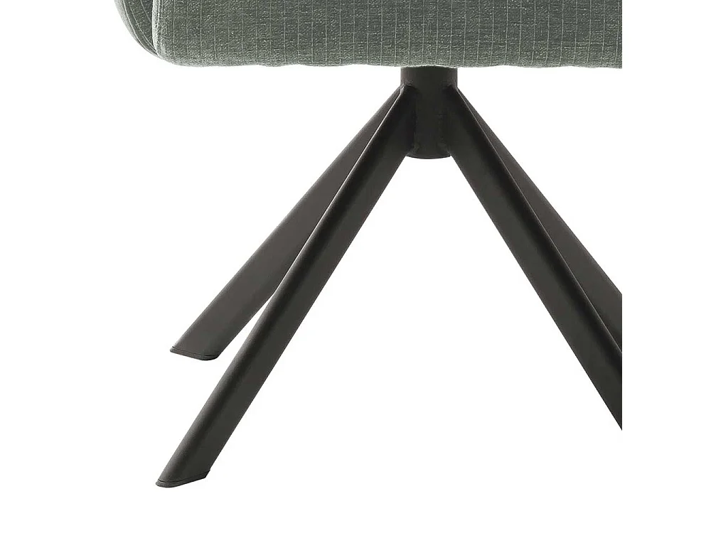 Esszimmerarmlehnstühle in Graugrün Gestell aus Metall (2er Set)