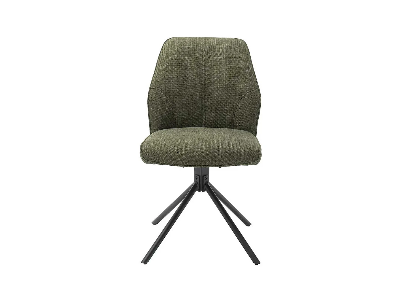 Esszimmer Polsterstühle in Oliv Grün Webstoff drehbar (2er Set)