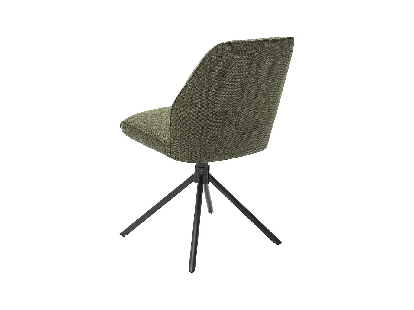 Esszimmer Polsterstühle in Oliv Grün Webstoff drehbar (2er Set)