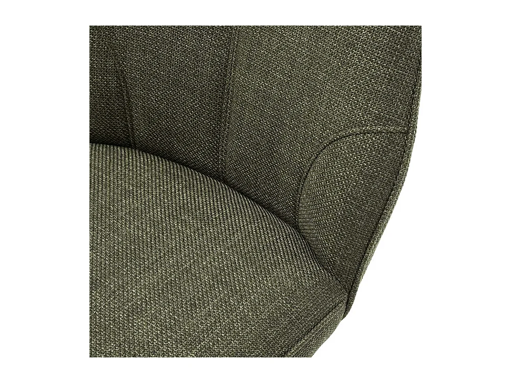 Esszimmer Polsterstühle in Oliv Grün Webstoff drehbar (2er Set)