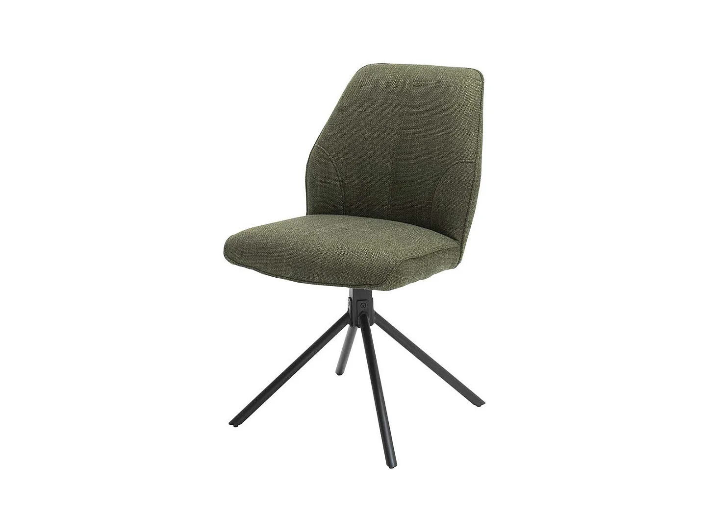 Esszimmer Polsterstühle in Oliv Grün Webstoff drehbar (2er Set)
