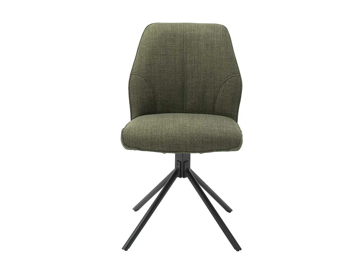 Esszimmer Polsterstühle in Oliv Grün Webstoff drehbar (2er Set)