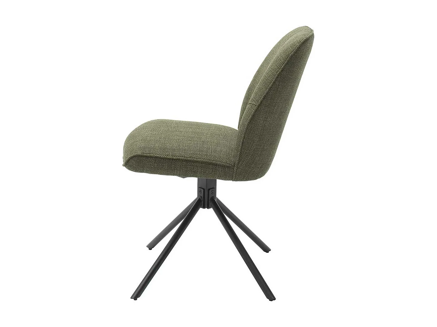 Esszimmer Polsterstühle in Oliv Grün Webstoff drehbar (2er Set)