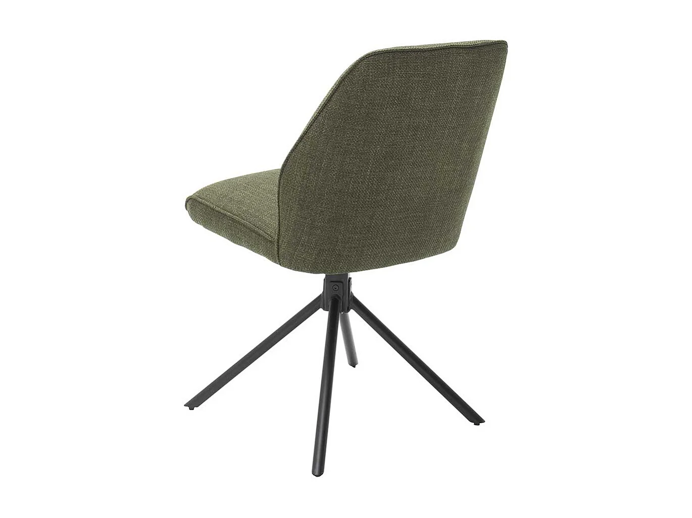 Esszimmer Polsterstühle in Oliv Grün Webstoff drehbar (2er Set)