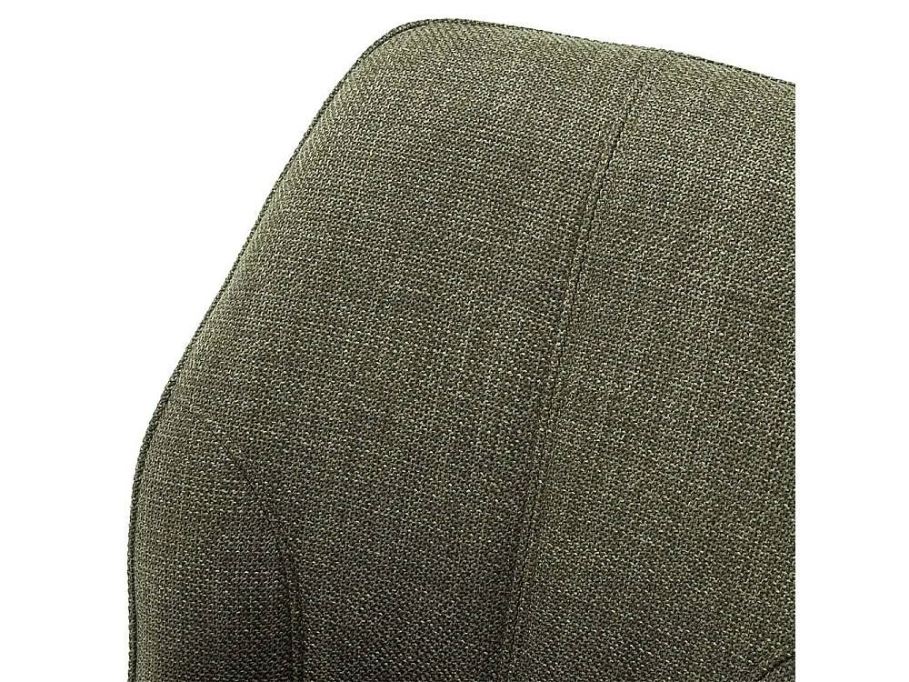 Esszimmer Polsterstühle in Oliv Grün Webstoff drehbar (2er Set)