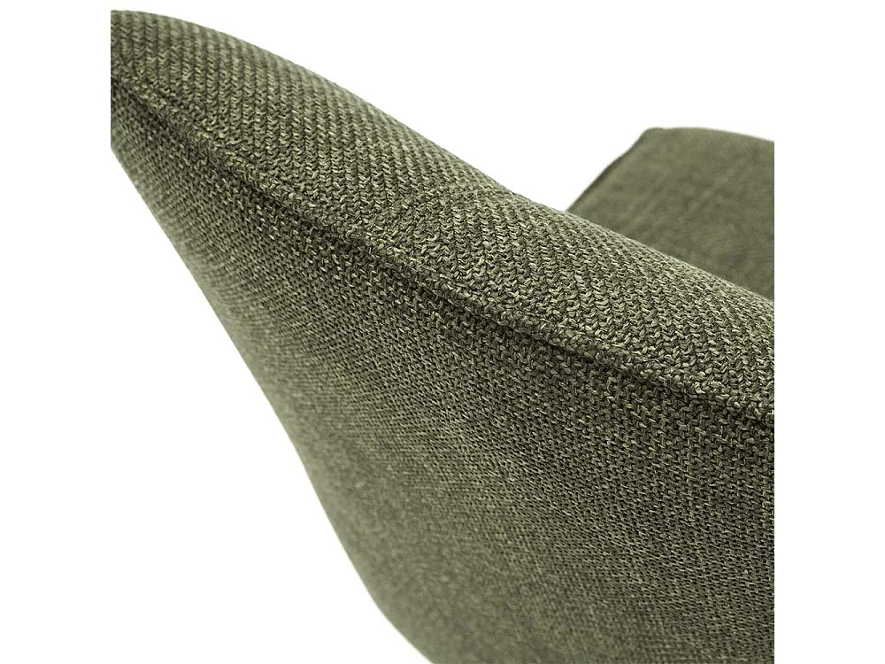 Esszimmer Polsterstühle in Oliv Grün Webstoff drehbar (2er Set)