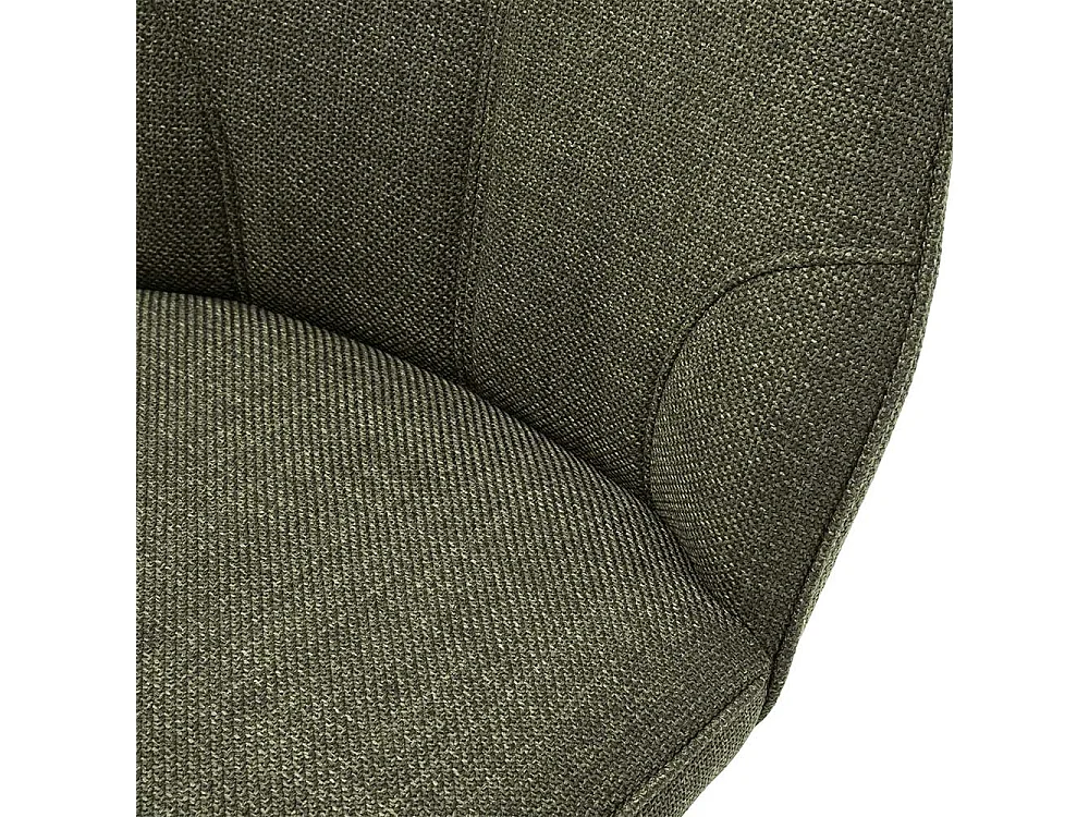 Esszimmer Polsterstühle in Oliv Grün Webstoff drehbar (2er Set)