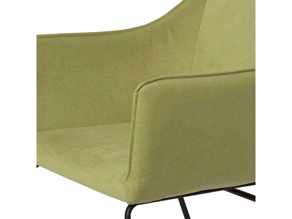 Armstuhl in Hell Grün Webstoff (2er Set)