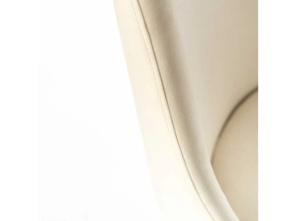 Polsterstuhl in Weiß Microfaser