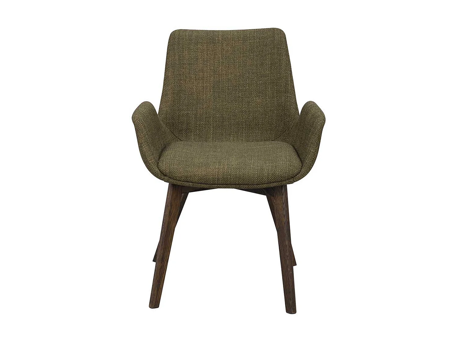 Esstischstuhl in Dunkelgrün Holz Braun (2er Set)