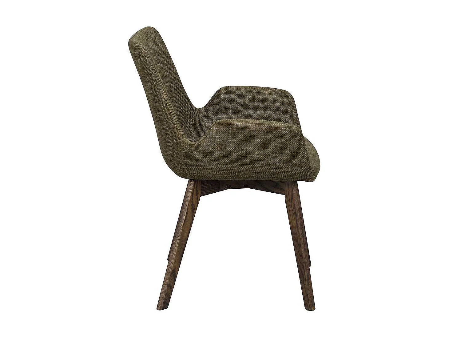 Esstischstuhl in Dunkelgrün Holz Braun (2er Set)