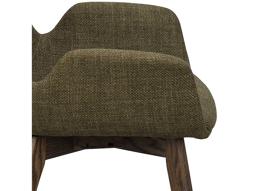 Esstischstuhl in Dunkelgrün Holz Braun (2er Set)