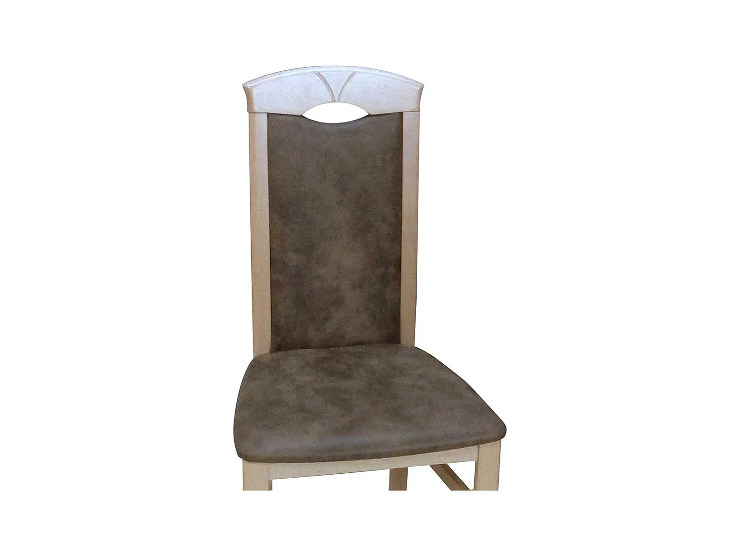 Esszimmerstuhl aus Massivholz Braun Vintage Optik Stoff (2er Set)