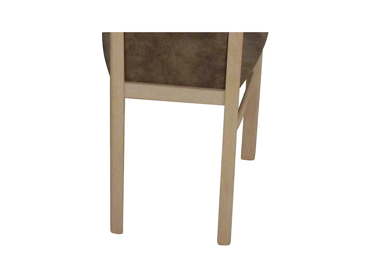 Esszimmerstuhl aus Massivholz Braun Vintage Optik Stoff (2er Set)