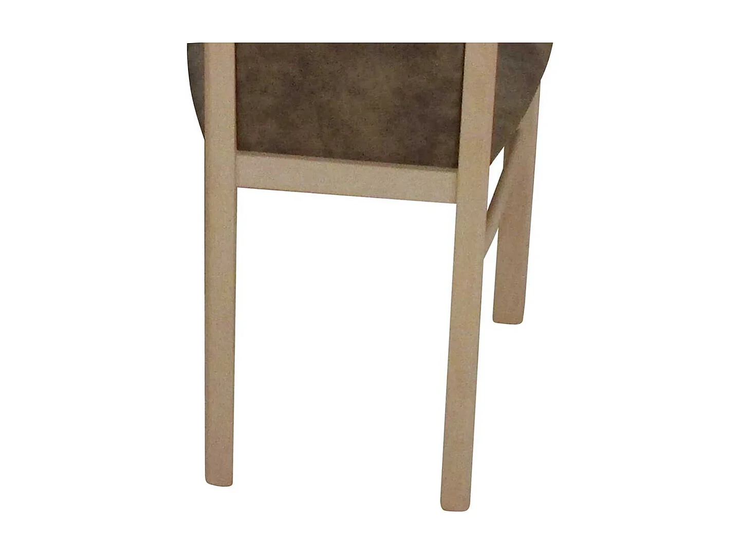 Esszimmerstuhl aus Massivholz Braun Vintage Optik Stoff (2er Set)