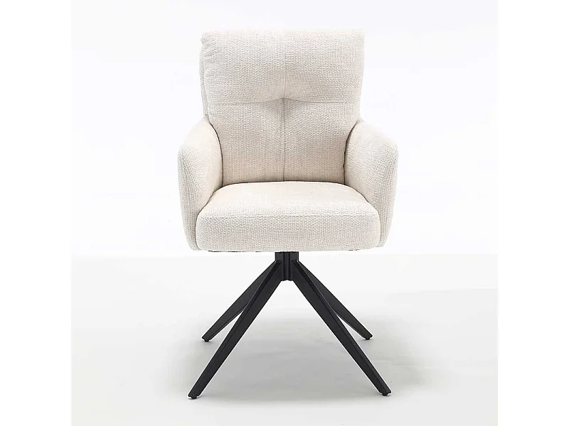 Esszimmerstuhl Set Stühle aus Chenillegewebe und Metall (2er Set)