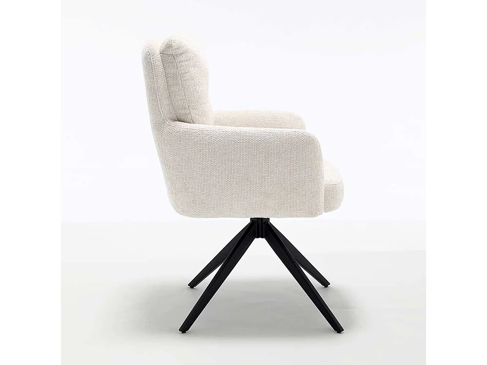 Esszimmerstuhl Set Stühle aus Chenillegewebe und Metall (2er Set)