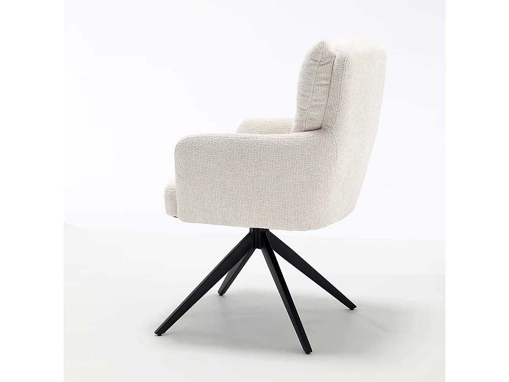 Esszimmerstuhl Set Stühle aus Chenillegewebe und Metall (2er Set)