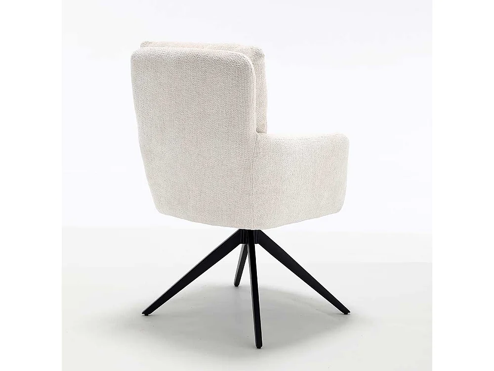 Esszimmerstuhl Set Stühle aus Chenillegewebe und Metall (2er Set)