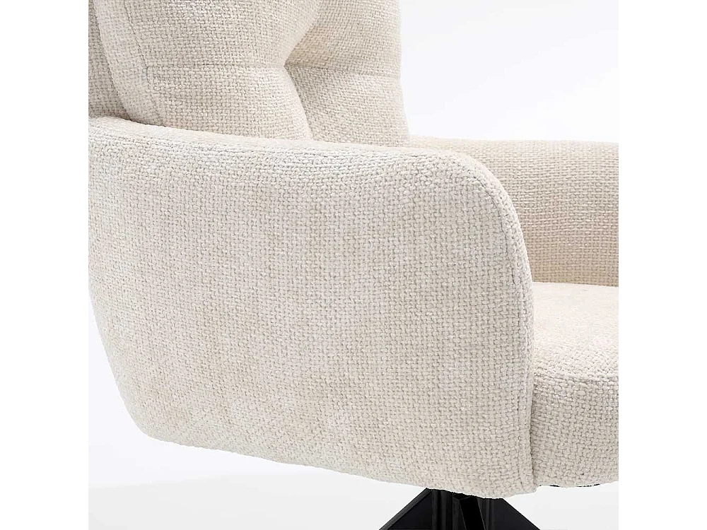 Esszimmerstuhl Set Stühle aus Chenillegewebe und Metall (2er Set)