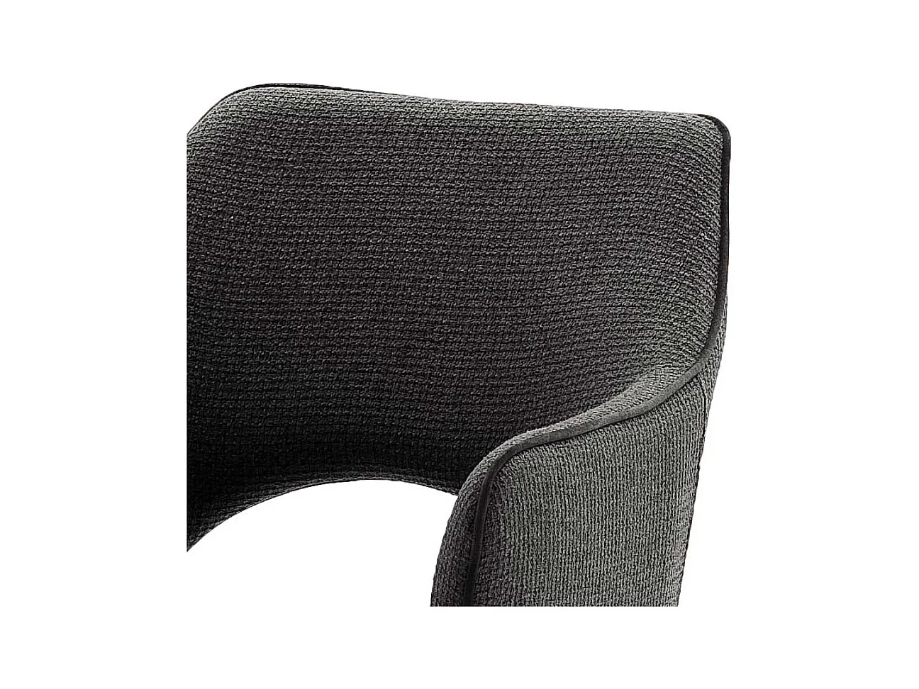 Armstühle in Anthrazit Strukturstoff drehbar (2er Set)