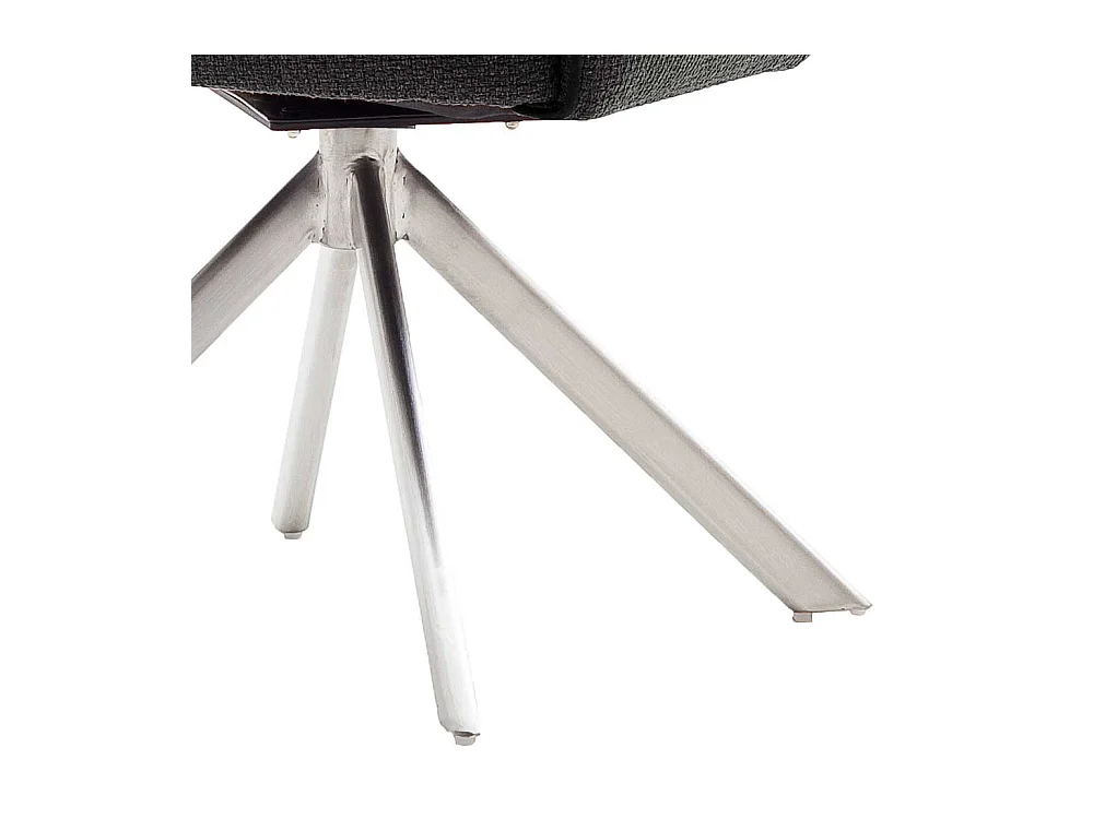 Armstühle in Anthrazit Strukturstoff drehbar (2er Set)