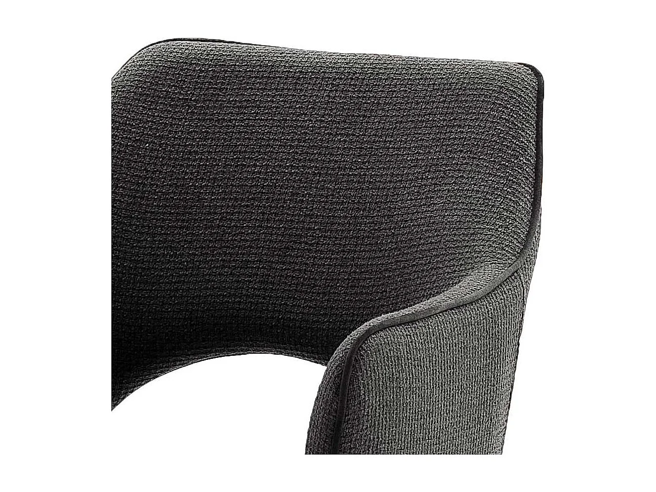 Armstühle in Anthrazit Strukturstoff drehbar (2er Set)