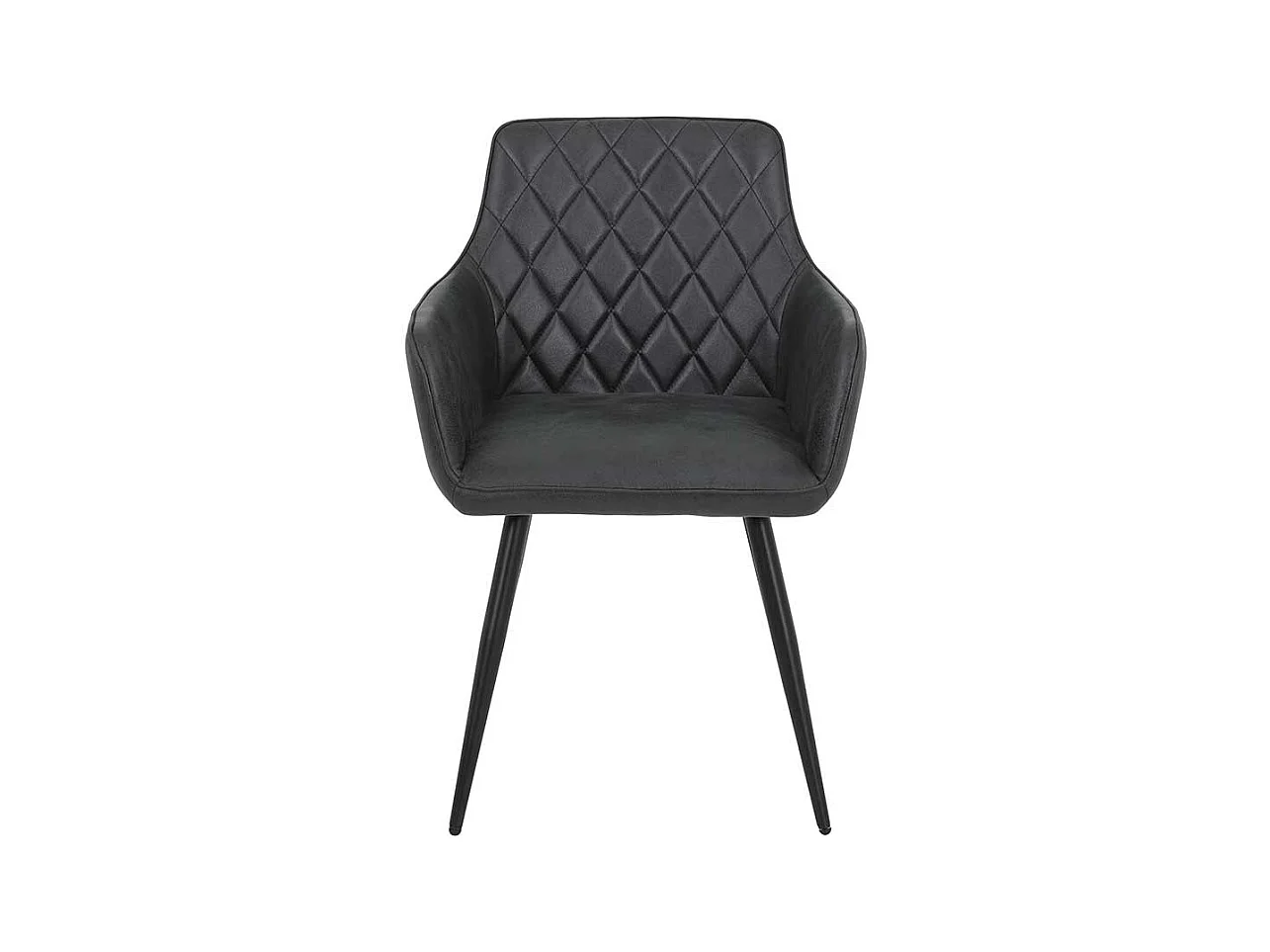 Esszimmerstuhl mit Armlehnen Rautensteppung (2er Set)