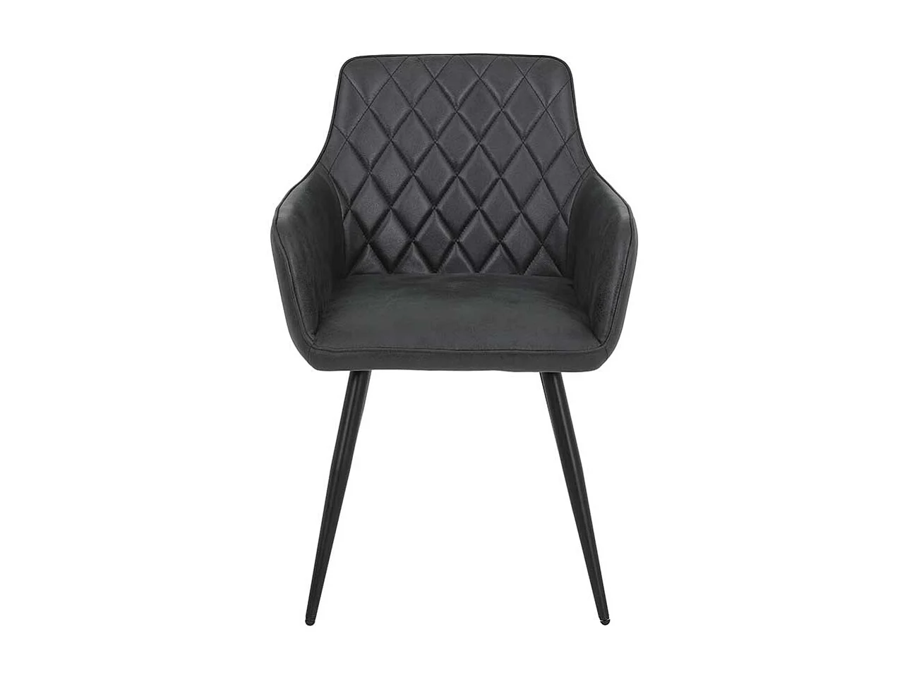 Esszimmerstuhl mit Armlehnen Rautensteppung (2er Set)