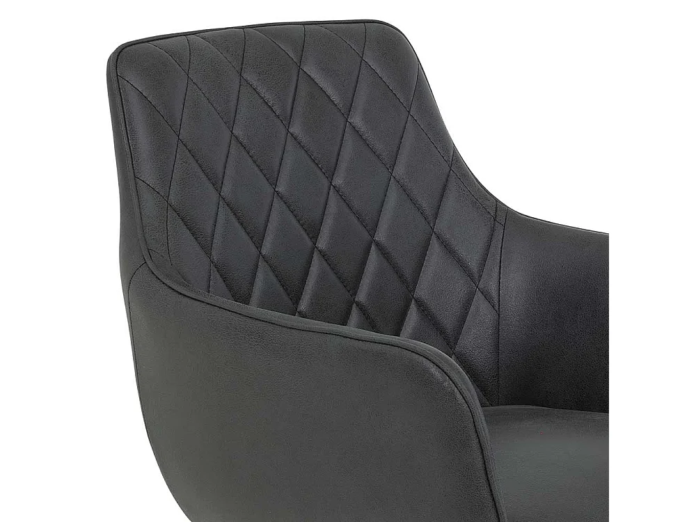 Esszimmerstuhl mit Armlehnen Rautensteppung (2er Set)