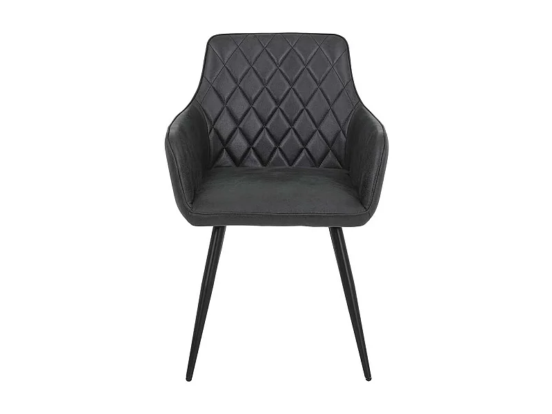 Esszimmerstuhl mit Armlehnen Rautensteppung (2er Set)