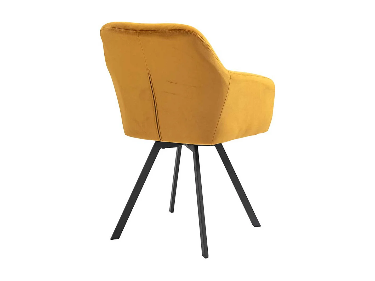 Esszimmerstuhl drehbar mit Bezug aus Samt Gelb