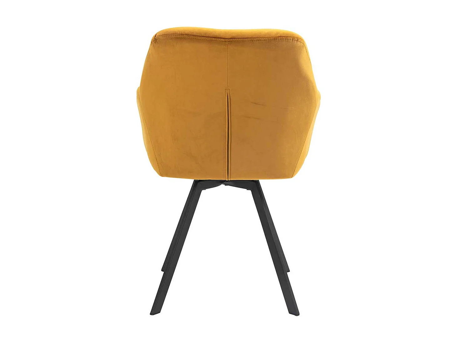 Esszimmerstuhl drehbar mit Bezug aus Samt Gelb