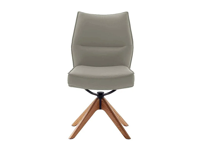 Esszimmerstuhl Stuhl Esszimmer aus Echtleder mit Gestell aus Massivholz (2er Set)