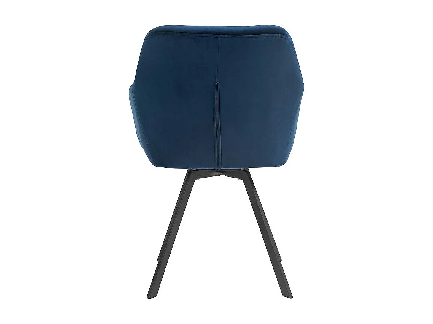 Esszimmerstuhl Samt in Dunkelblau Metallgestell schwarz