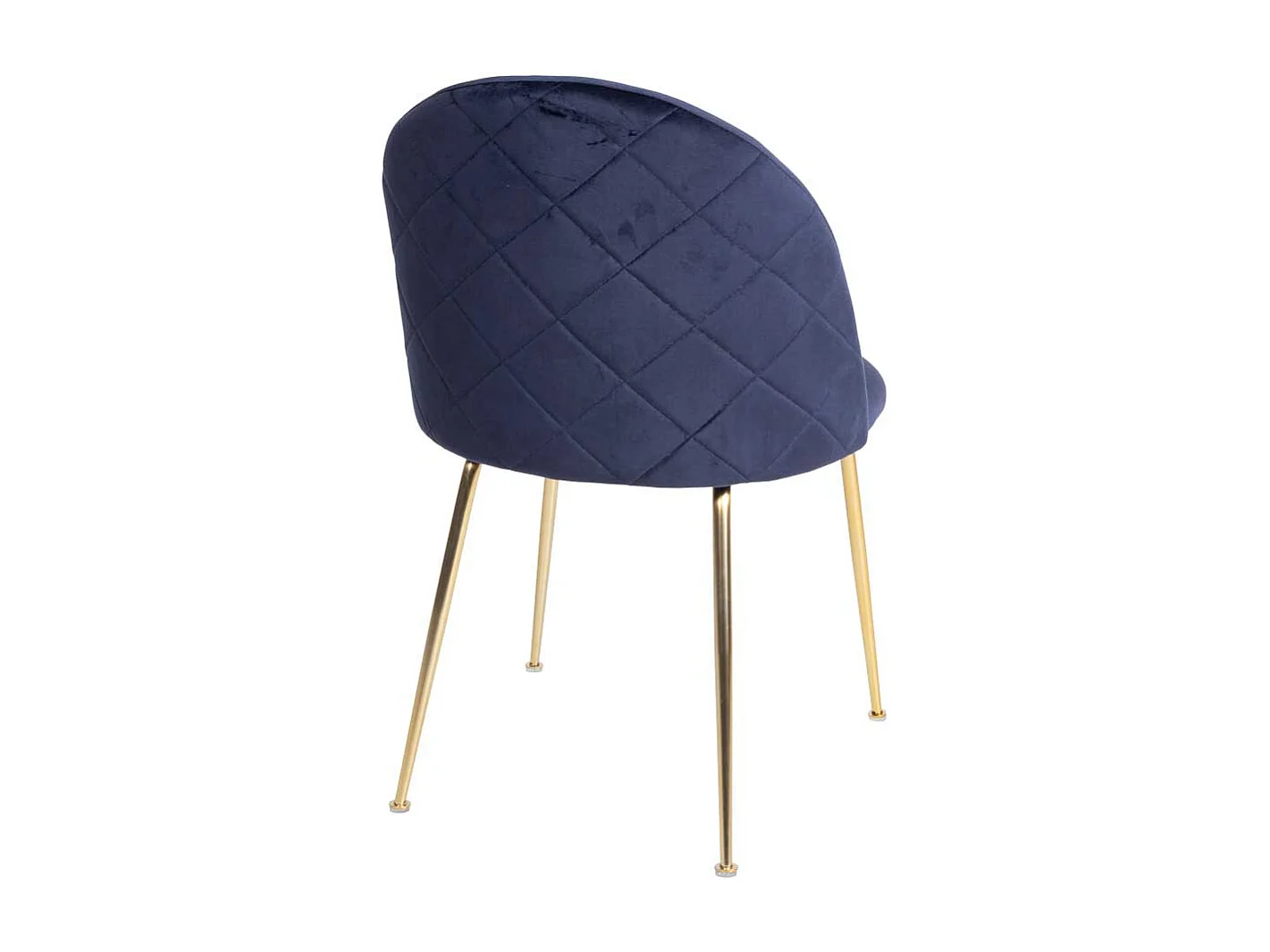 Esszimmer Stühle in Dunkelblau Samt Retrostil (2er Set)