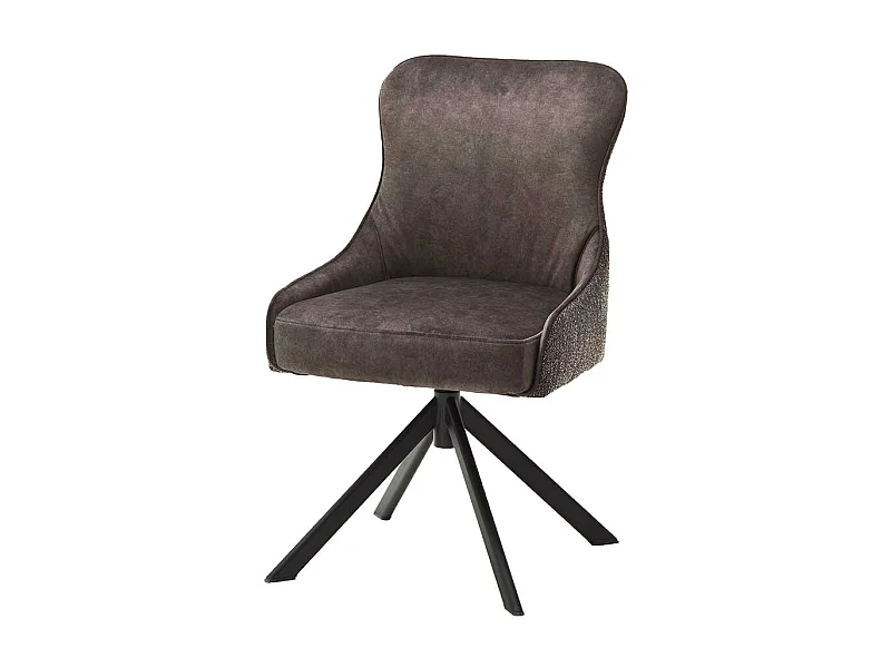 Esstisch Polsterst�hle in Hellbraun Stoff drehbar (2er Set)