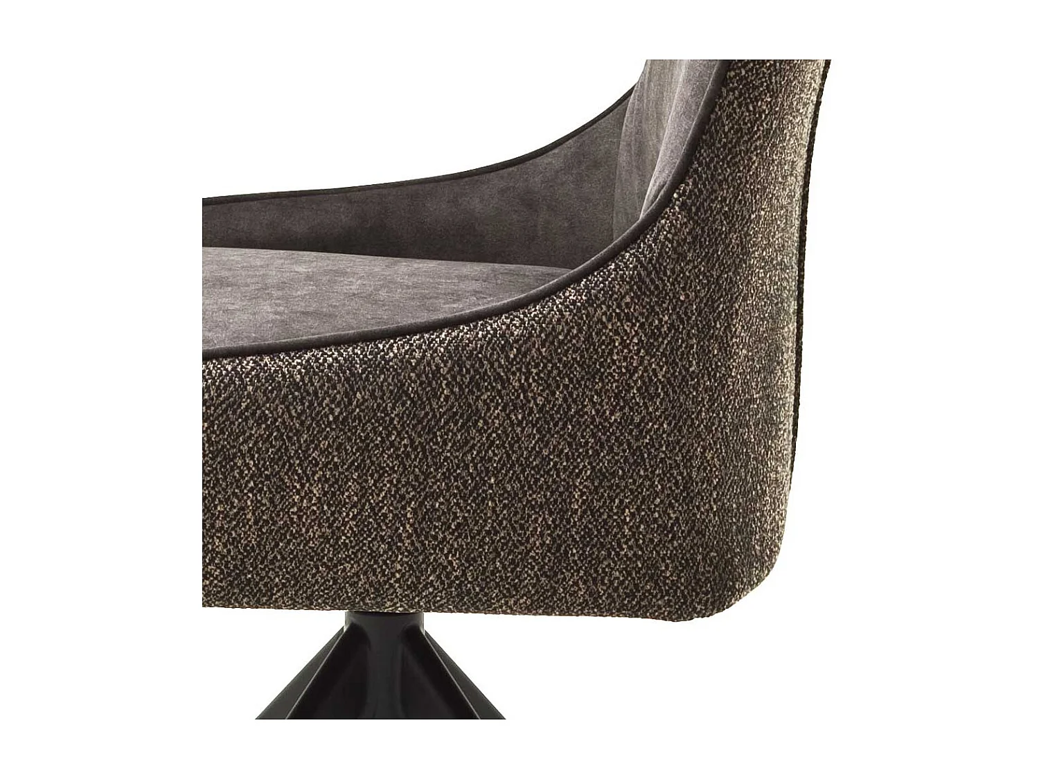 Esstisch Polsterst�hle in Hellbraun Stoff drehbar (2er Set)