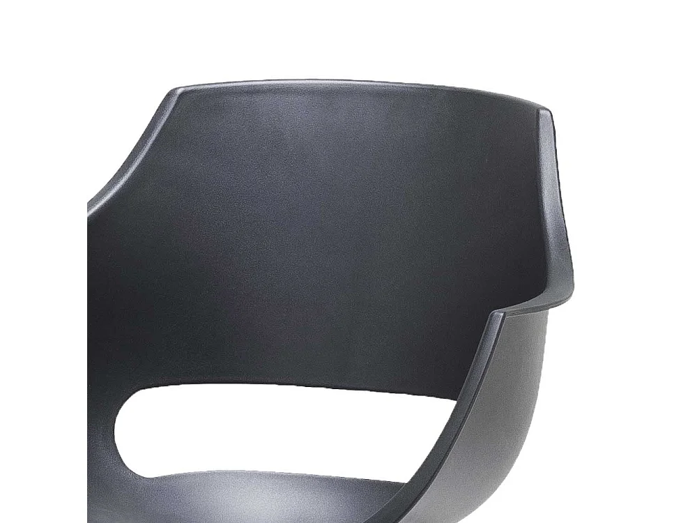 Armlehner in Grau Kunststoff Metallbügeln (4er Set)