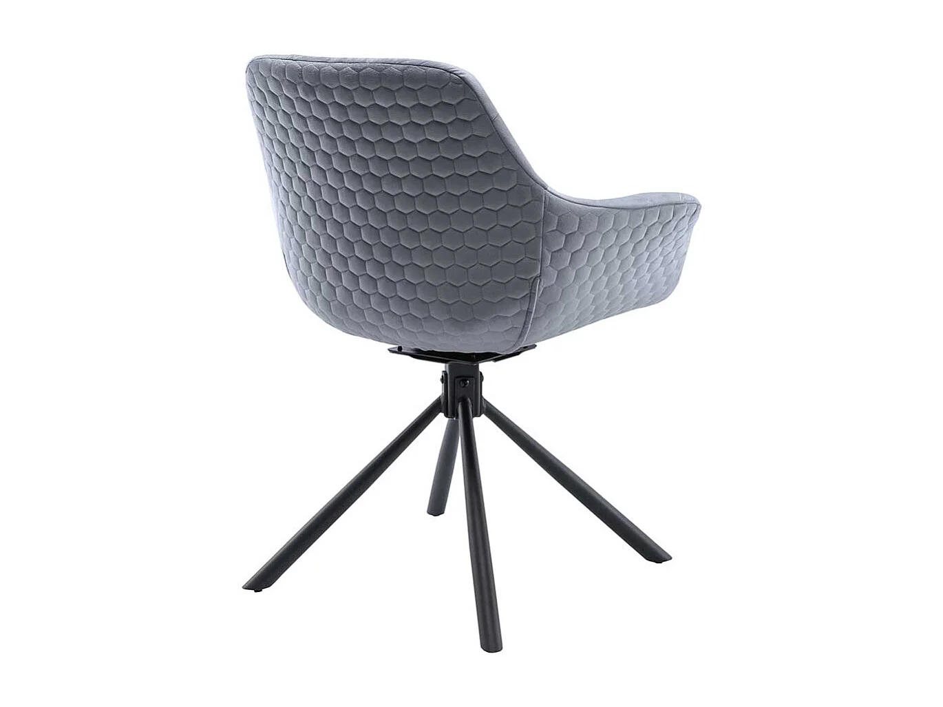 Polsterstuhl Esszimmer drehbar aus Samt und Metall Armlehnen