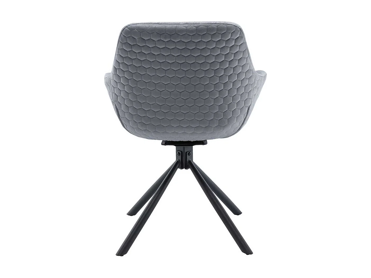 Polsterstuhl Esszimmer drehbar aus Samt und Metall Armlehnen